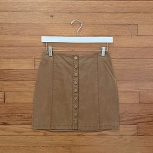 Free People Oh Snap Vegan Suede Skirt Size 2